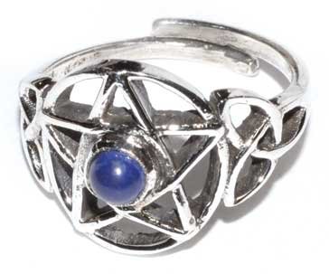 (image for) Pentacle lapis adjustable ring