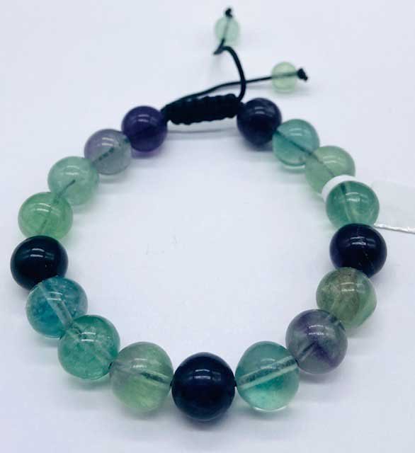 (image for) 10mm Fluorite, Rainbow bracelet