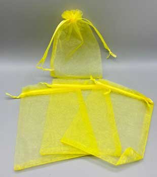 (image for) 100 pack 4" x 6" Yellow organza bag